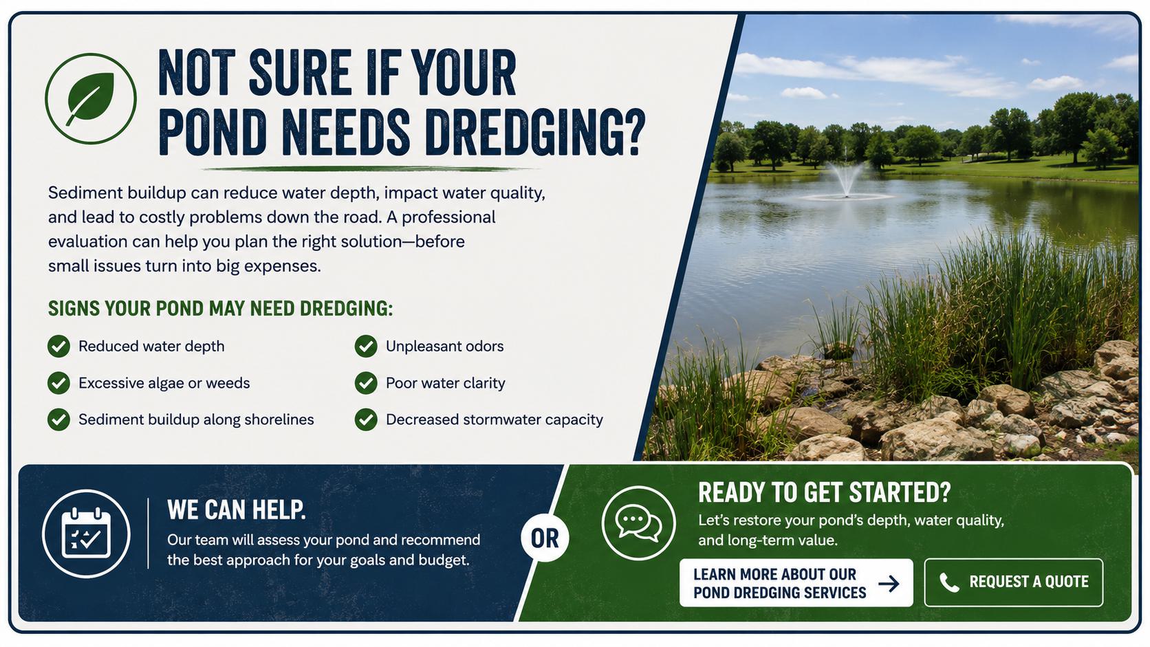 Does your pond need dredging?