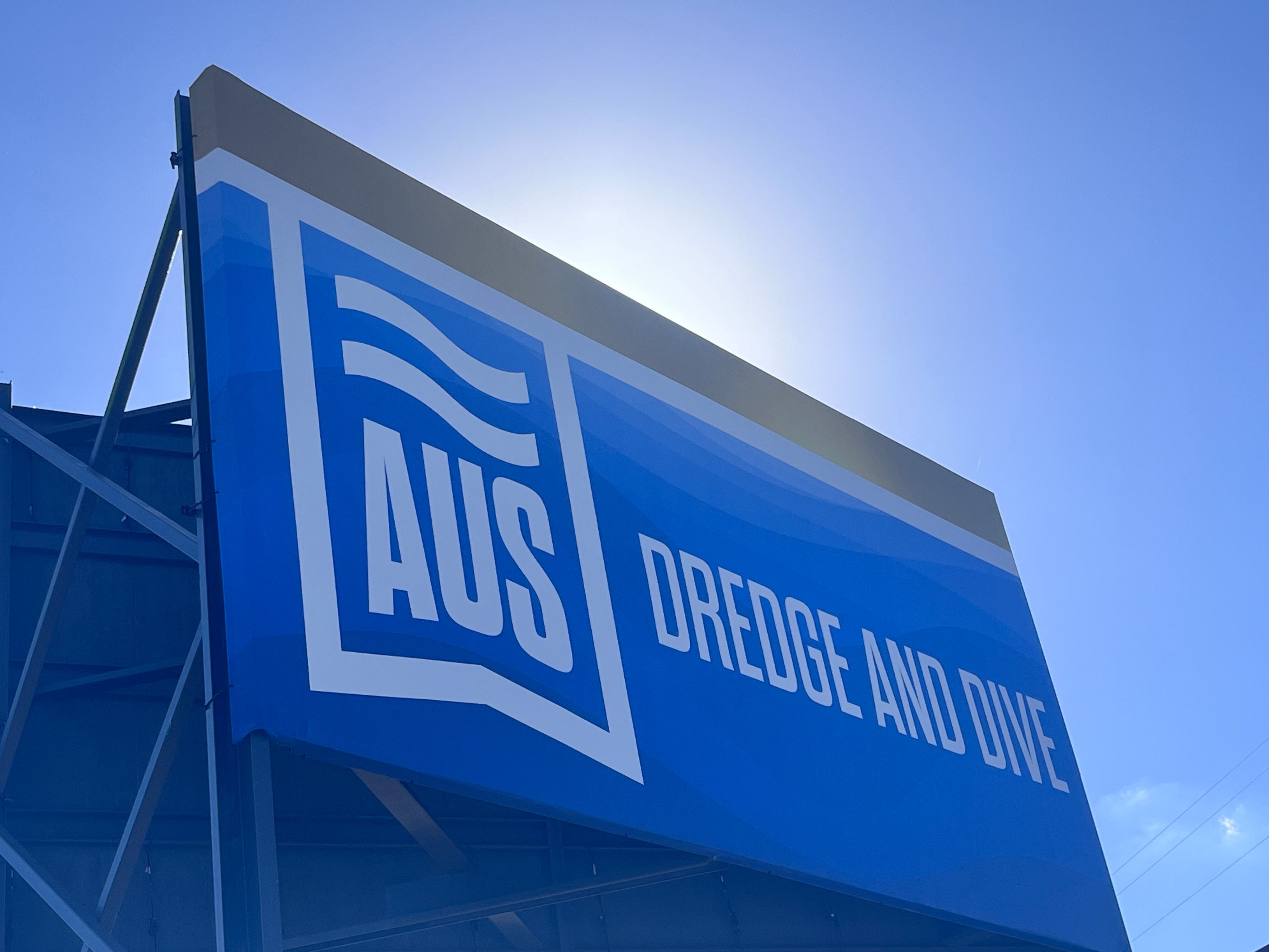 AUS Dredge and Dive Billboard, Texas Dredging Company